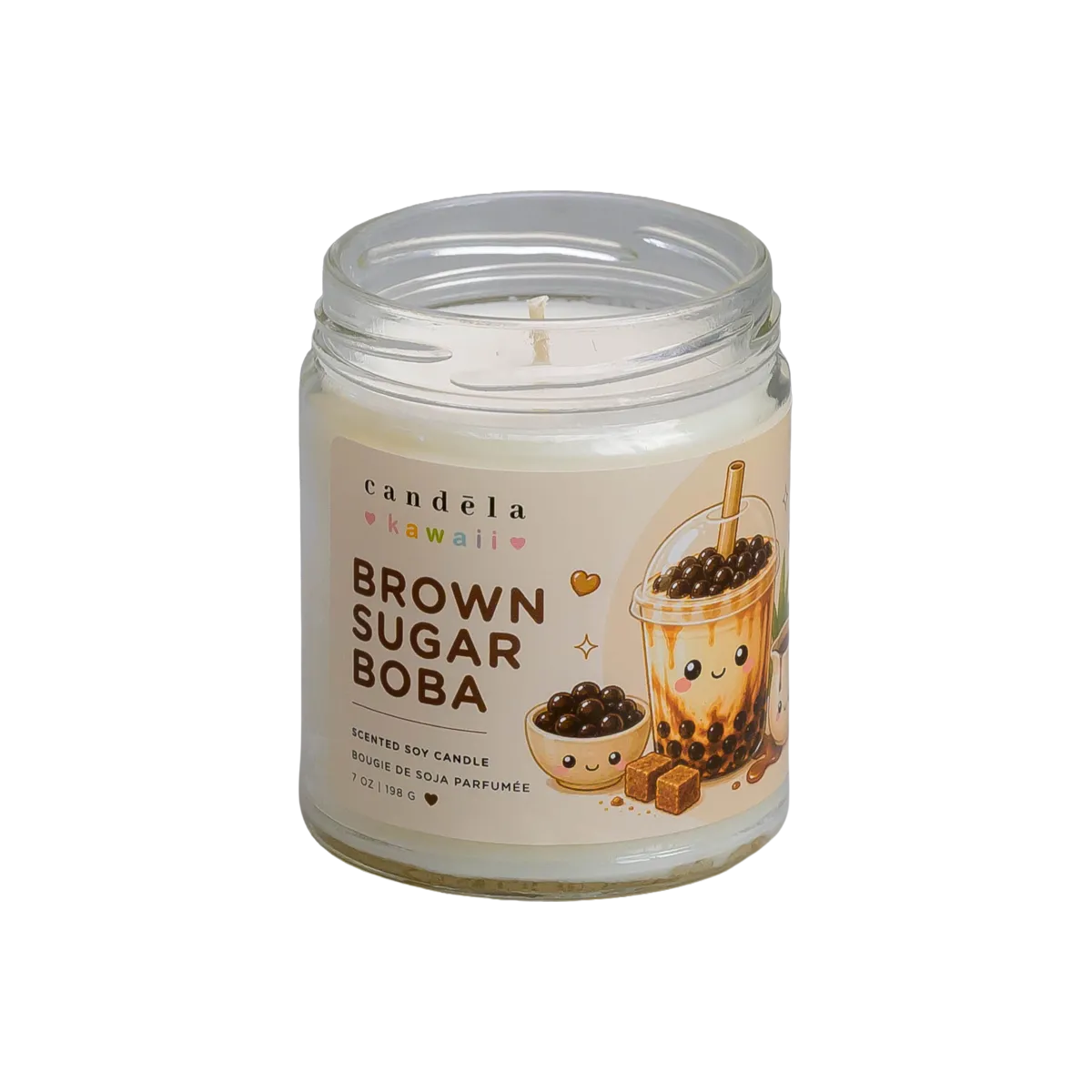 Candela Brown Sugar Boba scented soy candle