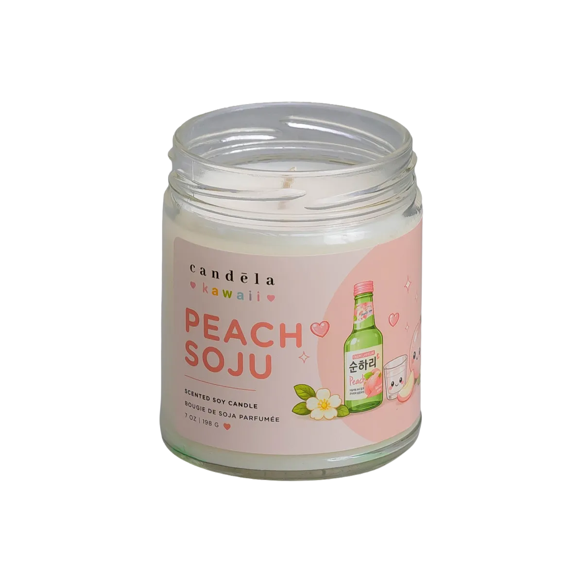 Candela Peach Soju scented soy candle